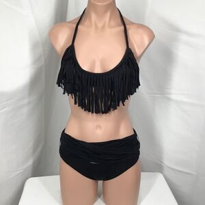 Raisins Triangle Fringe Top Bikini (E)